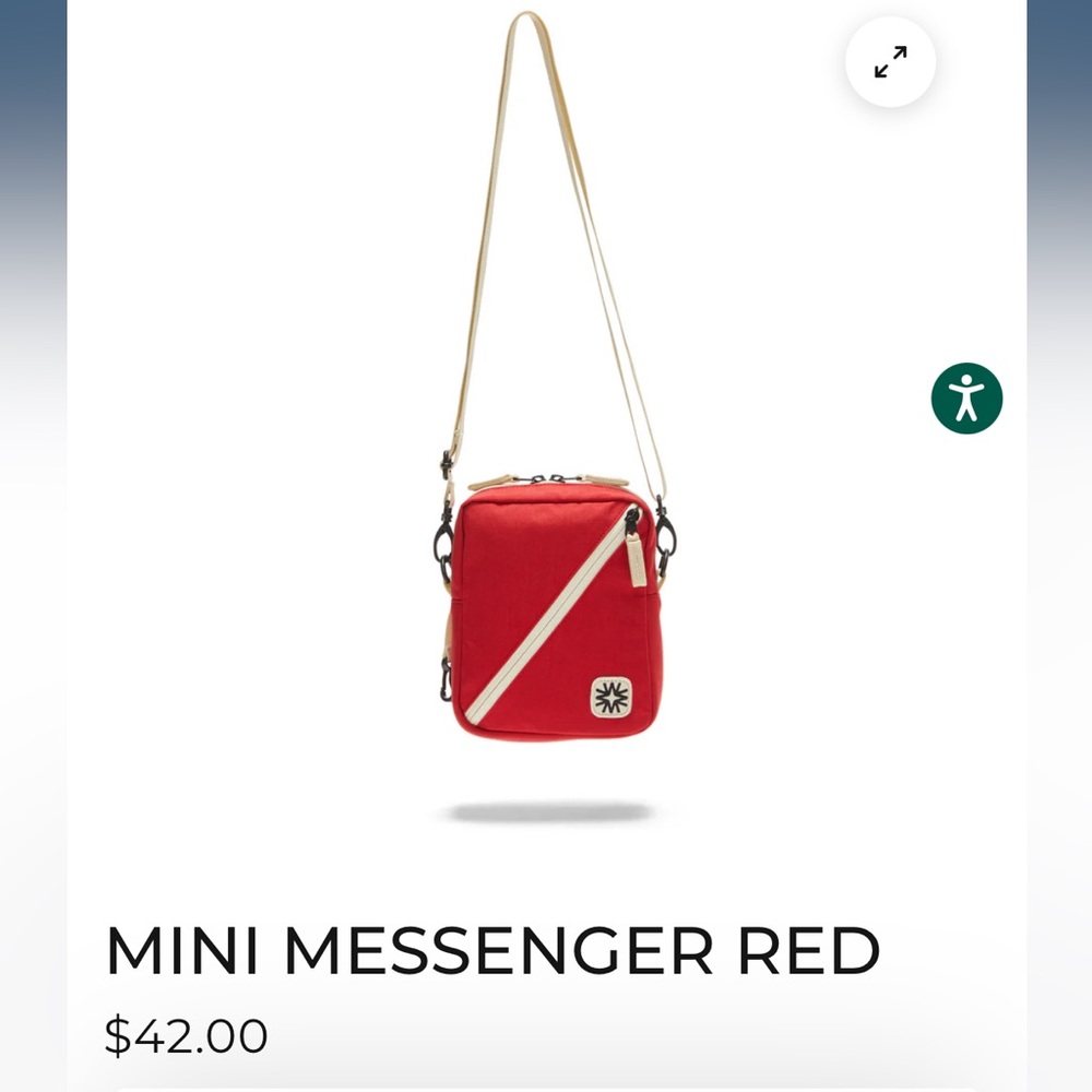 Walker Family Goods - mini messenger red. NWT